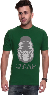 

Trendster Printed Men's Round Neck Green T-Shirt