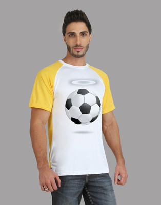 

Trionic Printed Men's Round Neck Yellow, White T-Shirt, Canary yellow