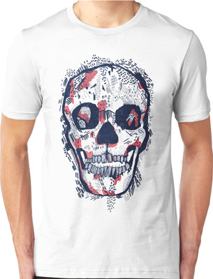 

Foscous Printed Men's Round Neck White T-Shirt