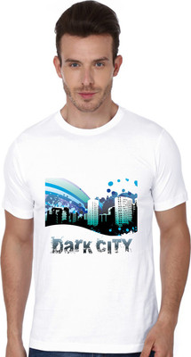 

Trendster Printed Men's Round Neck White T-Shirt