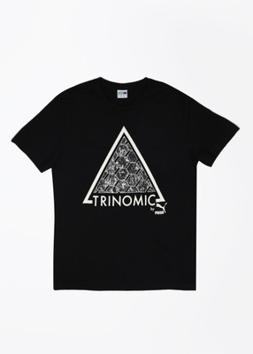 

Puma Printed Men' Round Neck Black T-Shirt