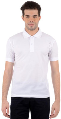 

Gallop Solid Men' Polo Neck White T-Shirt