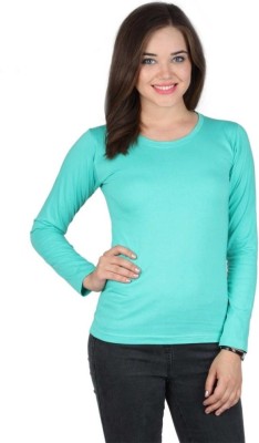 

SayItLoud Solid Women's Round Neck Light Green T-Shirt