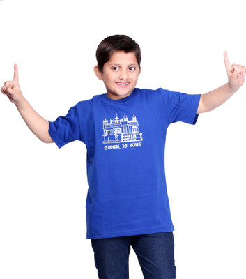 

Clotone Boys Printed T Shirt(Blue, Pack of 1)