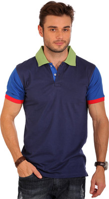 

Smugglerz Inc. Solid Men's Polo Neck Dark Blue T-Shirt, Navy
