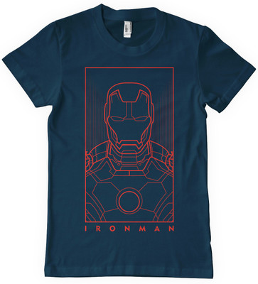 

DNA Graphic Print Men's Round Neck Dark Blue T-Shirt, Navy