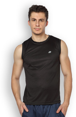 

Difference of Opinion Solid Men's Round Neck Black T-Shirt