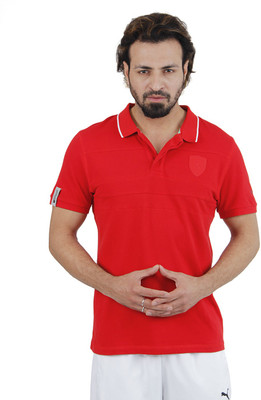 

Puma Solid Men' Polo Neck Red T-Shirt