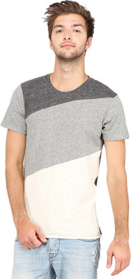 

Campus Sutra Solid Men Round Neck Grey T-Shirt