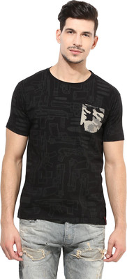 

PUNK Printed Men's Round Neck Black T-Shirt