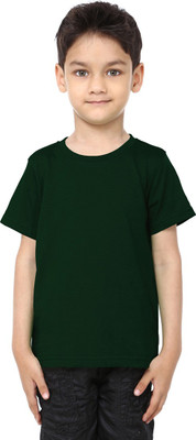 

99Tshirts Boys Solid Cotton T Shirt(Green, Pack of 1), Olive green