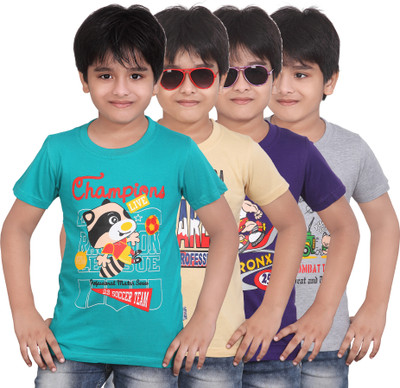 72% OFF on FabTag - Dongli Boys Graphic Print T Shirt(Multicolor, Pack of 4) 72% OFF on FabTag - Dongli Boys Graphic Print T Shirt(Multicolor, Pack of 4)