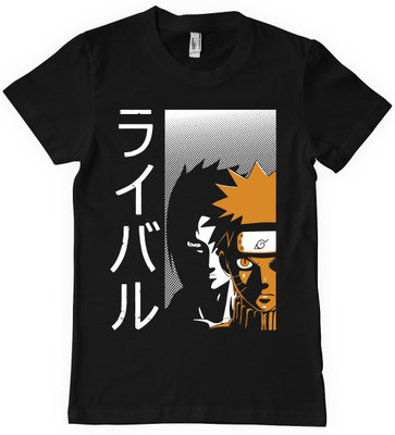 DNA Graphic Print Men' Round Neck Black T-Shirt