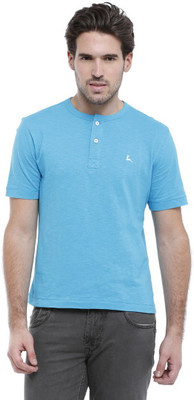 

Parx Solid Men's Henley Blue T-Shirt