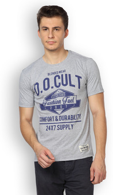 

DIFFERENCE OF OPINION Graphic Print Men' Round Neck Grey T-Shirt, Light grey