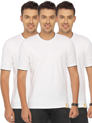 

Campus Sutra Solid Men Round Neck White T-Shirt(Pack of 3
