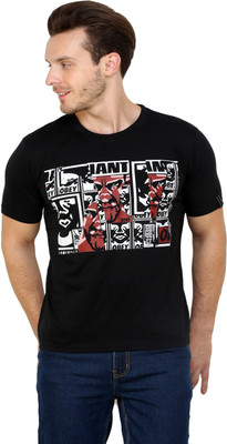 

Espresso Printed Men's Round Neck Black T-Shirt