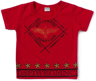 

Camey Boys Printed Lycra T Shirt(Red, Pack of 1