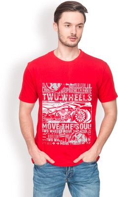 

Leviticus Graphic Print Men's Round Neck Red T-Shirt