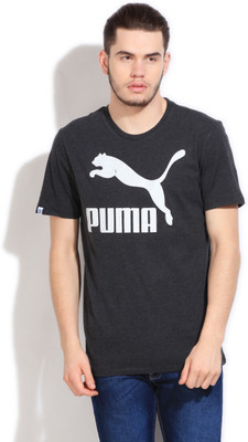 

Puma Solid Men's Round Neck Grey T-Shirt, Gray