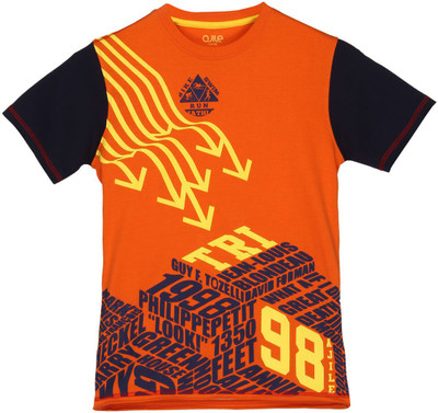 

Ajile by Pantaloons Boys Graphic Print T Shirt(Orange, Pack of 1
