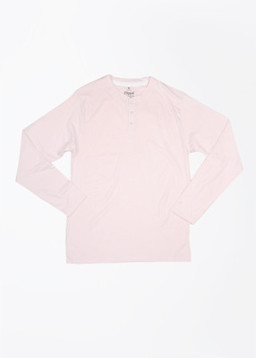 

Flippd Solid Men's Henley Pink T-Shirt, Lt. pink