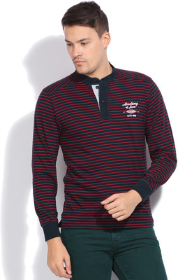 

Mufti Striped Men's Henley Red, Blue T-Shirt