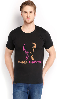 

Trendster Printed Men's Round Neck Black T-Shirt