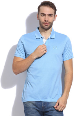

Arrow Sport Solid Men' Polo Neck Blue T-Shirt, Sky
