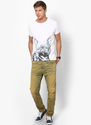 

Jack & Jones Graphic Print Men's Round Neck White T-Shirt