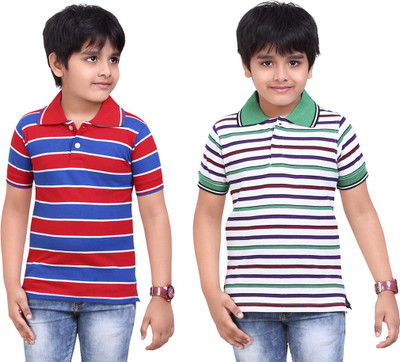 

Dongli Boys Printed T Shirt(Red, Pack of 2), Multicolor