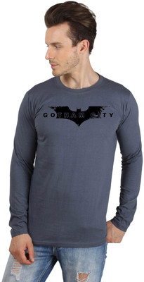 

SayItLoud Printed Men' Round Neck Grey T-Shirt, Dark grey