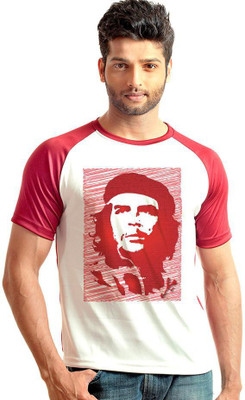 

6th Cross Graphic Print Men's Round Neck Multicolor T-Shirt, Maroon;white