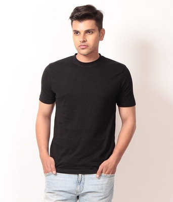 

Arrow Tower Solid Men's Round Neck Black T-Shirt