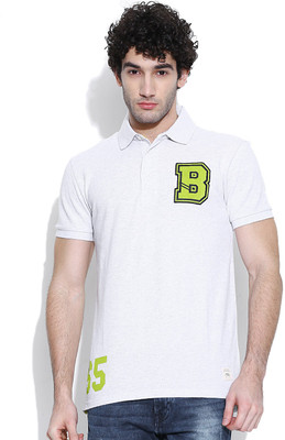 

United Colors of Benetton. Solid Men's Polo Neck White T-Shirt, 506