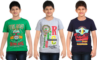 

FabTag - Dongli Boys Printed T Shirt(Multicolor, Pack of 3
