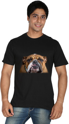 

Trendster Printed Men's Round Neck Black T-Shirt