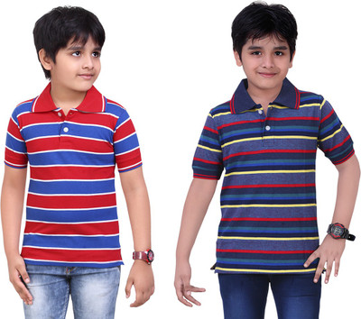 

Dongli Boys Printed T Shirt(Red, Pack of 2), Multicolor