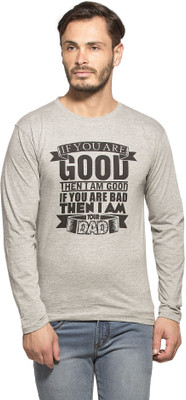 

Alan Jones Printed Men's Round Neck Grey T-Shirt