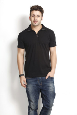 54% OFF on Gritstones Solid Men Polo Neck Black T-Shirt 54% OFF on Gritstones Solid Men Polo Neck Black T-Shirt