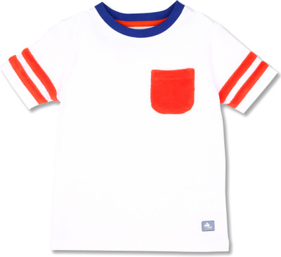 

Cherry Crumble California Boys Solid Cotton T Shirt(White, Pack of 1