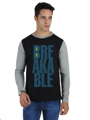 

SayItLoud Printed Men's Round Neck Black, Grey T-Shirt