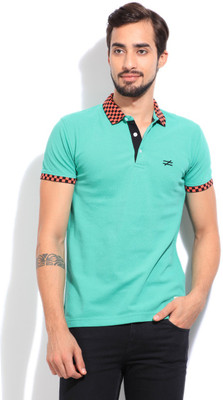 

United Colors of Benetton. Solid Men's Polo Neck Blue T-Shirt, M34