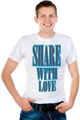 

6th Cross Graphic Print Men's Round Neck White T-Shirt