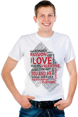

6th Cross Graphic Print Men's Round Neck White T-Shirt