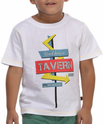 

Trmpi Boys Graphic Print Cotton T Shirt(White, Pack of 1