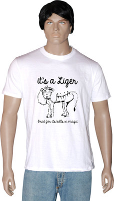 

Tshirt.in Graphic Print Men's Round Neck White T-Shirt, Pearl white