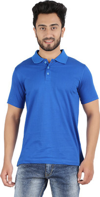 

Ap'pulse Solid Men's Polo Neck Blue T-Shirt, Rblue