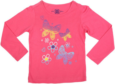 

Chalk by Pantaloons Girls Graphic Print T Shirt(Pink