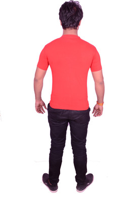 

Himgiri Printed Men's Round Neck Red T-Shirt